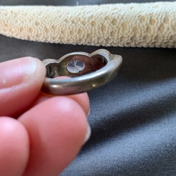 Sterling silver and moonstone ring - Picture 6 of 13